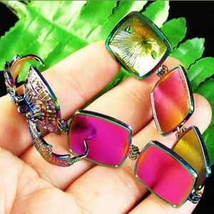 New Carved Rainbow Hematite Muli Open Pendant